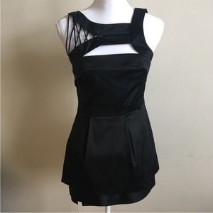 NWOT BCBGMaxAzria Black Silk Lace Dress